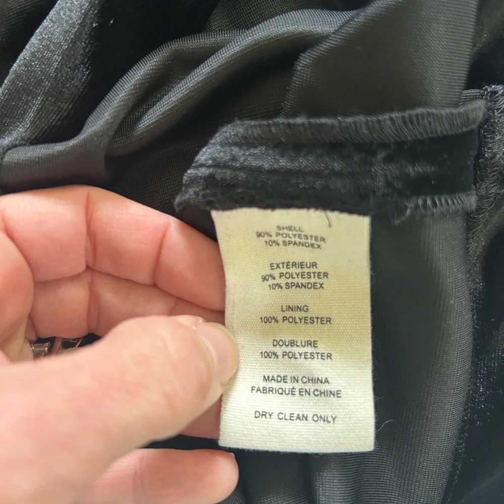 L'AGENCE NWT Black Velvet Double-Breasted Blazer Cocktail Dress Sz 0 - Picture 7 of 10